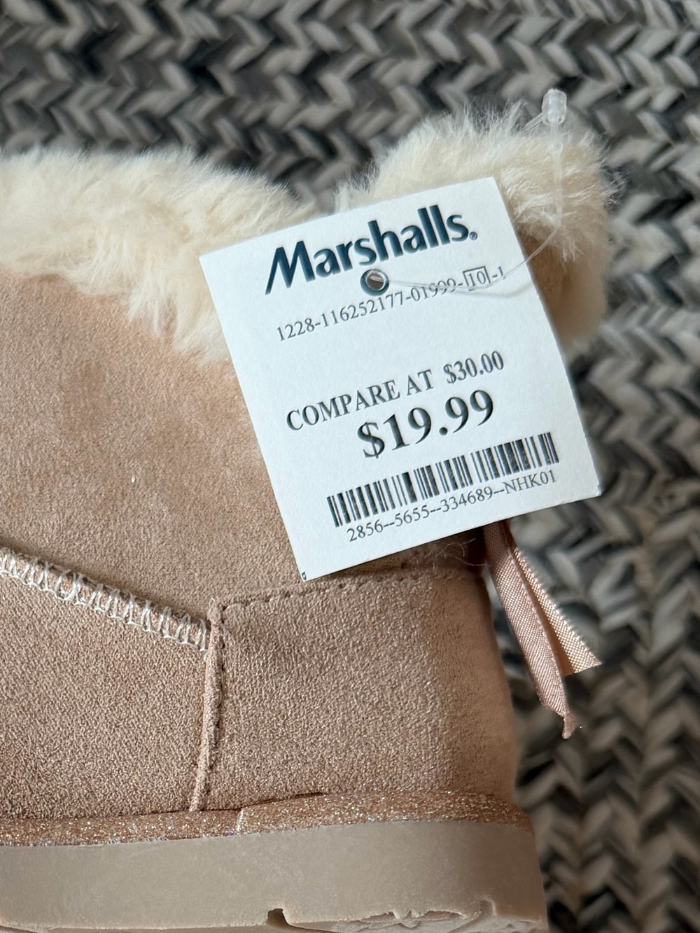Cupcakes and Cashmere Kids Blush Glitter Fur Boots Toddler Sz 9 NWT - Picture 5 of 5